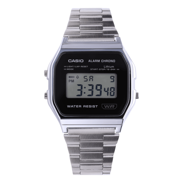 Casio Retro Digitaal Horloge Zilverkleurig A158WEA-1EF