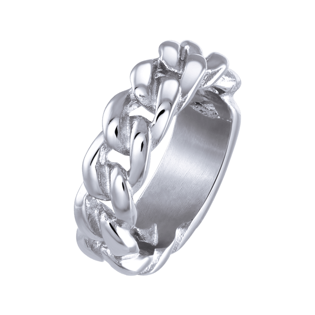 Gerecycleerd stainless steel liefdesring manilla dames en heren