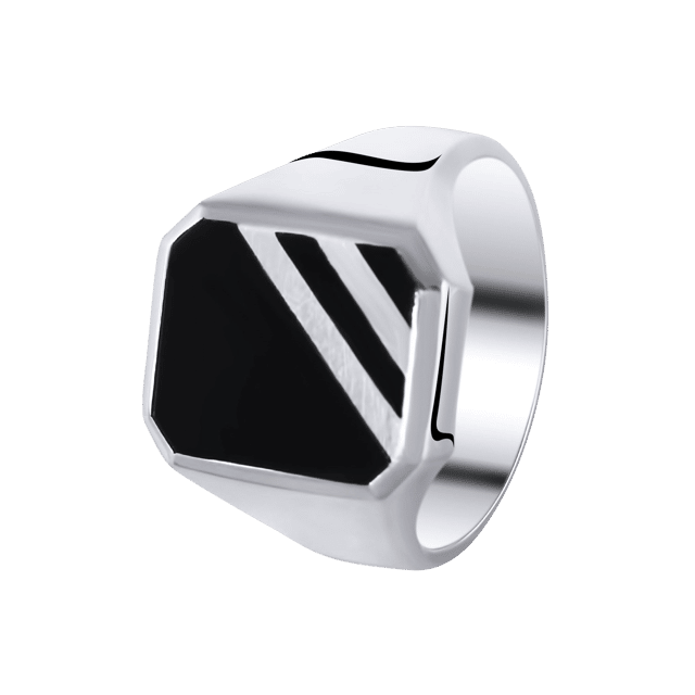 Zilveren herenzegelring onyx