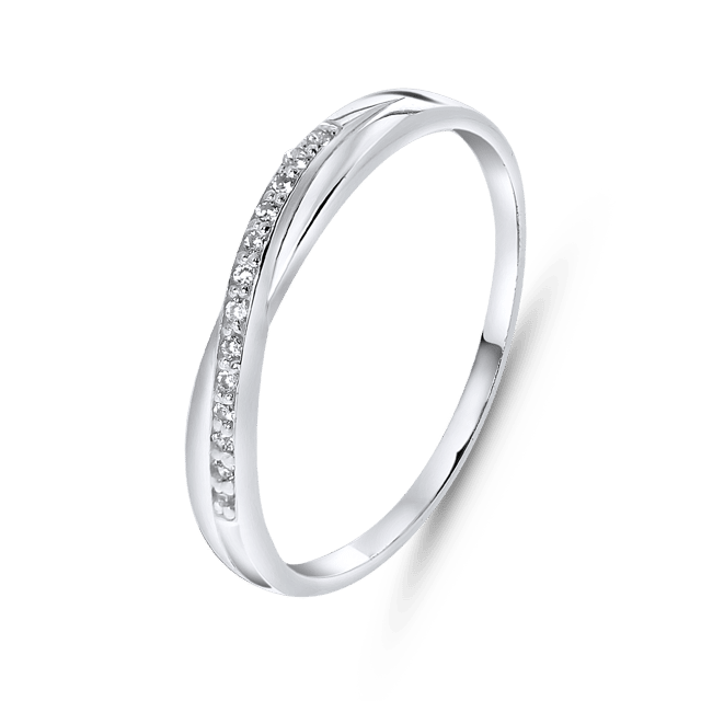 Zilveren ring met zirkonia