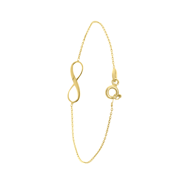 9 karaat armband met hanger Infinity