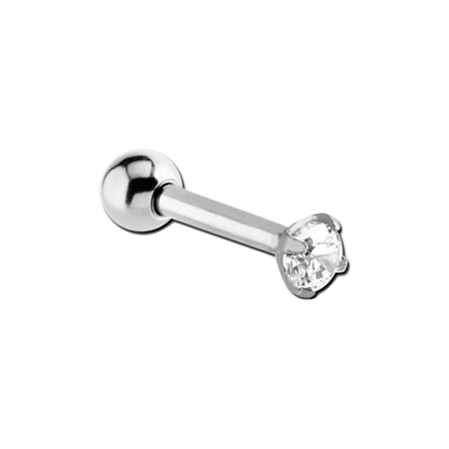 Stainless steel helixpiercing met zirkonia
