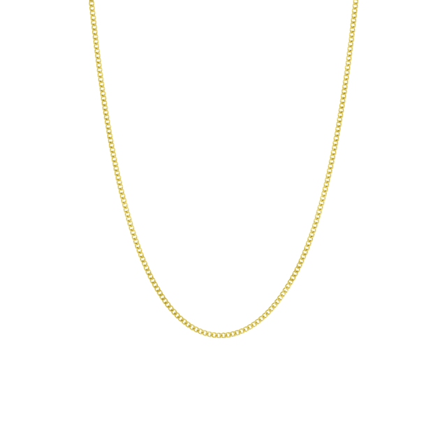 Zilveren goldplated basis ketting voor dames