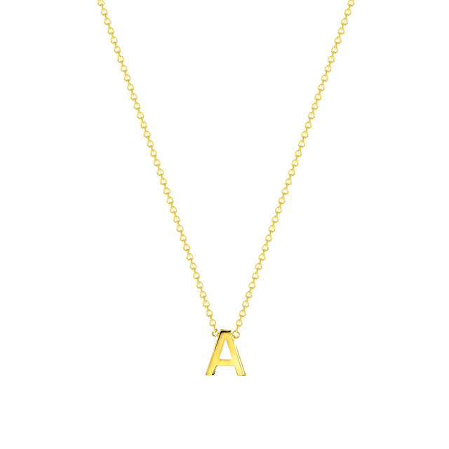 9 karaat ketting met letter hanger