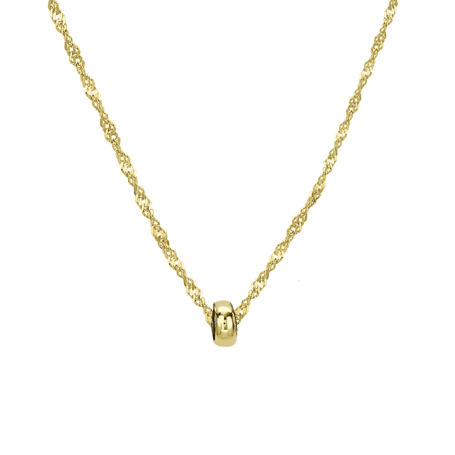 9 karaat ketting met lucky ring voor dames