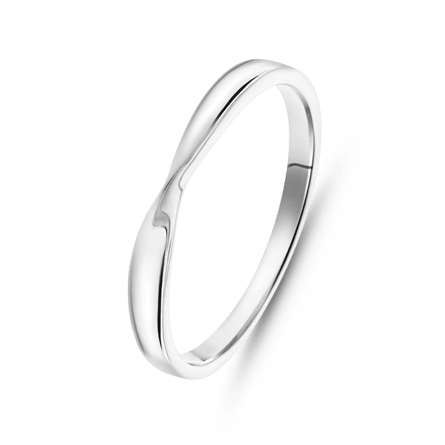 Zilveren ring twist
