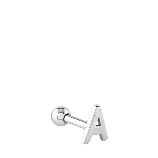 Stainless steel helixpiercing letter