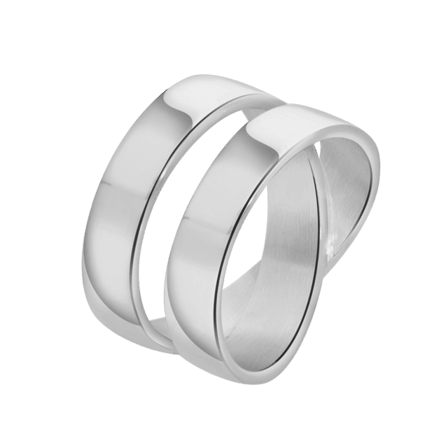 Gerecycled stainless steel ring Trinette