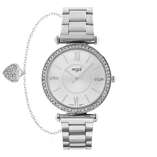 Regal Set Dames Horloge met armband Zilverkleurig RG3030-100