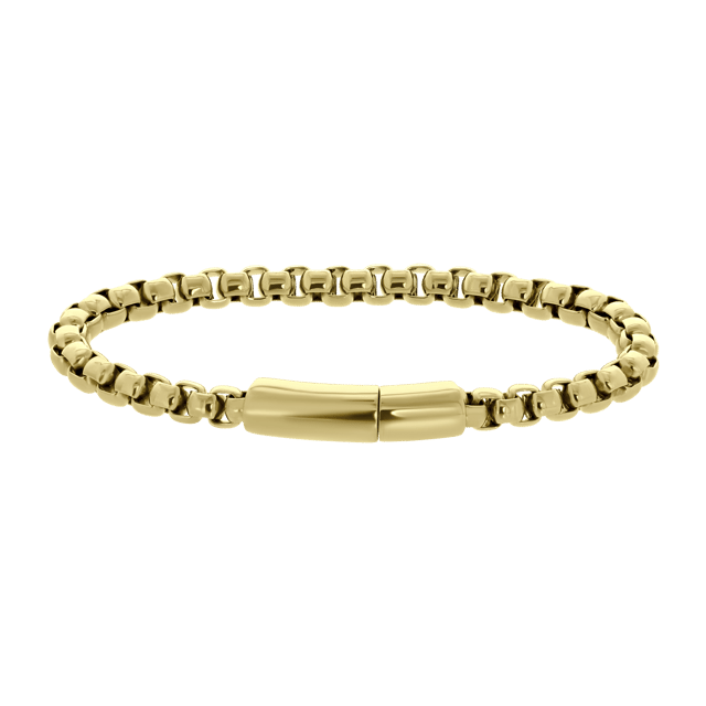 Stainless steel goldplated herenarmband gourmet