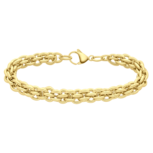 Gerecycleerd stainless steel 18 karaat goldplated armband anaulle