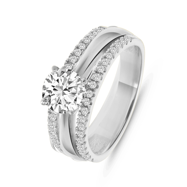 Zilveren ring met zirkonia