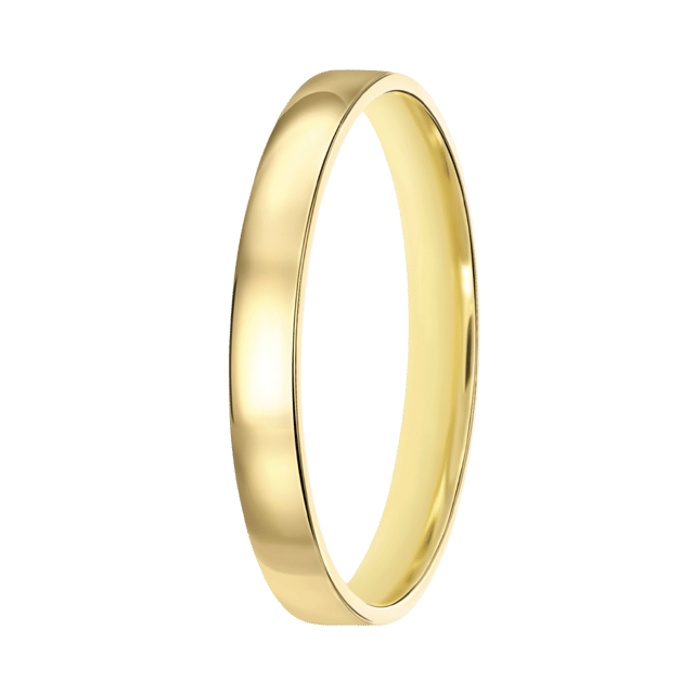 9K gele dames trouwring 3mm Alena TW 302