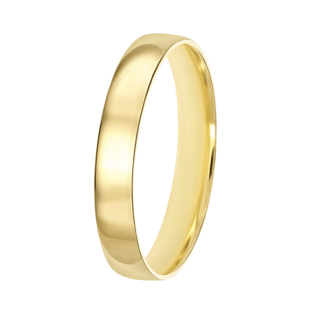 9K gele dames trouwring 4mm Mayra TW 452