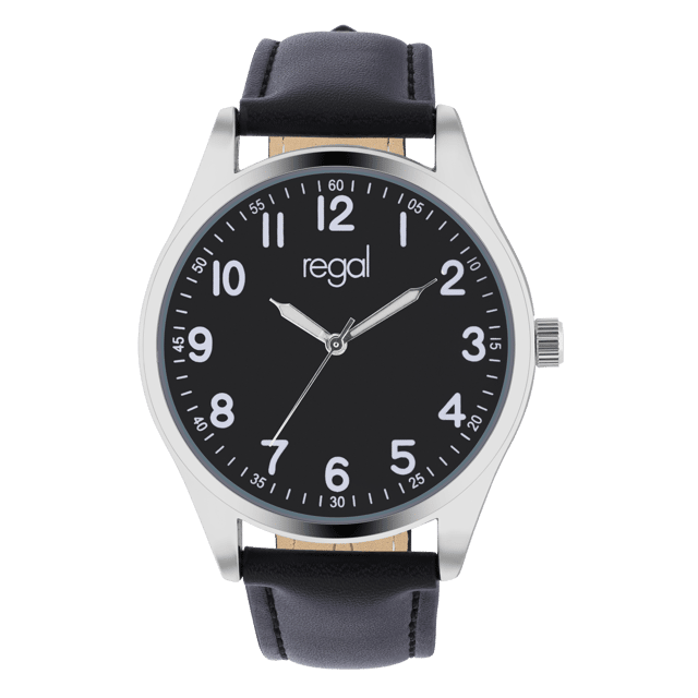 Regal Heren Horloge Zwart PU leer