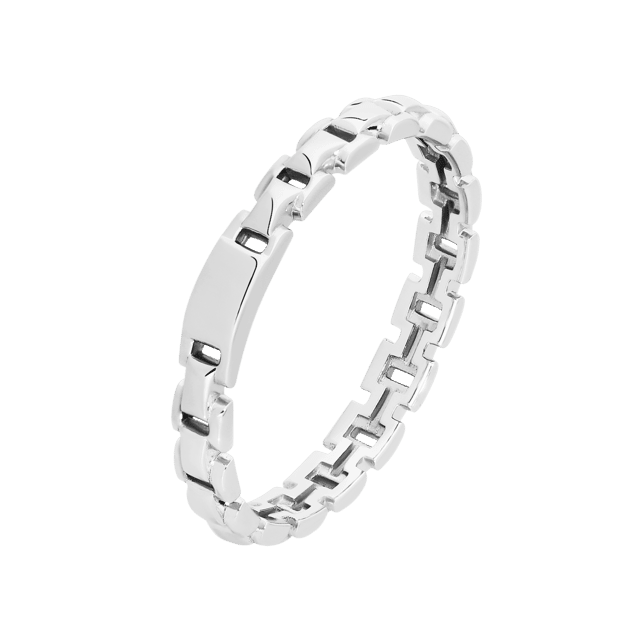Zilveren ring fantasieschakel
