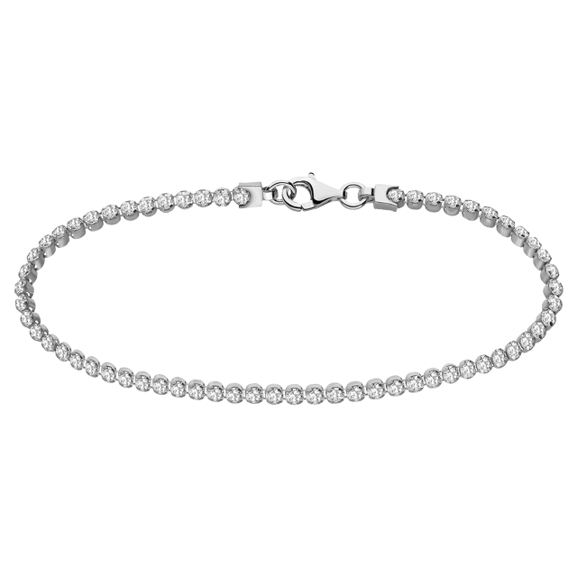 Zilveren tennisarmband zirkonia