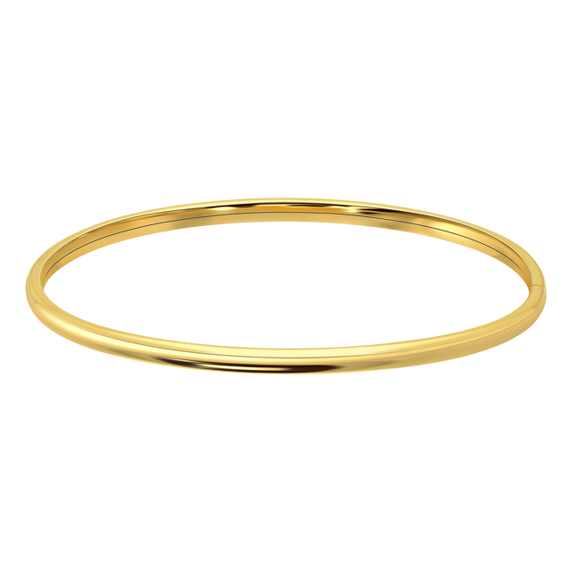 Zilveren goldplated bangle 3mm