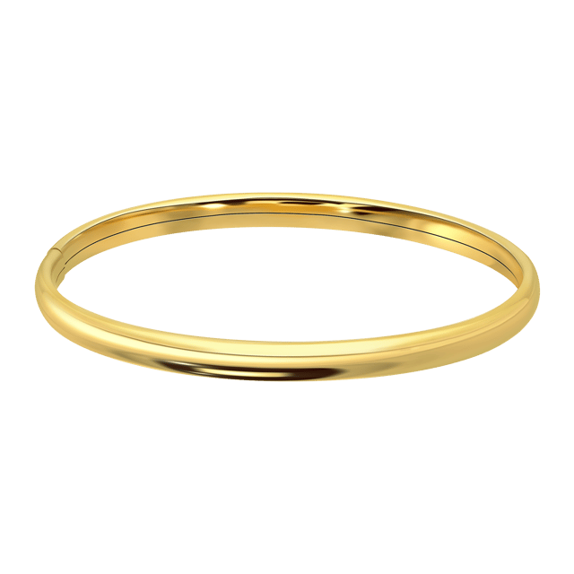 Zilveren goldplated bangle 5mm