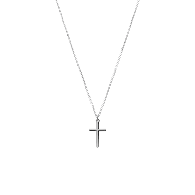 Zilveren ketting met hanger kruis