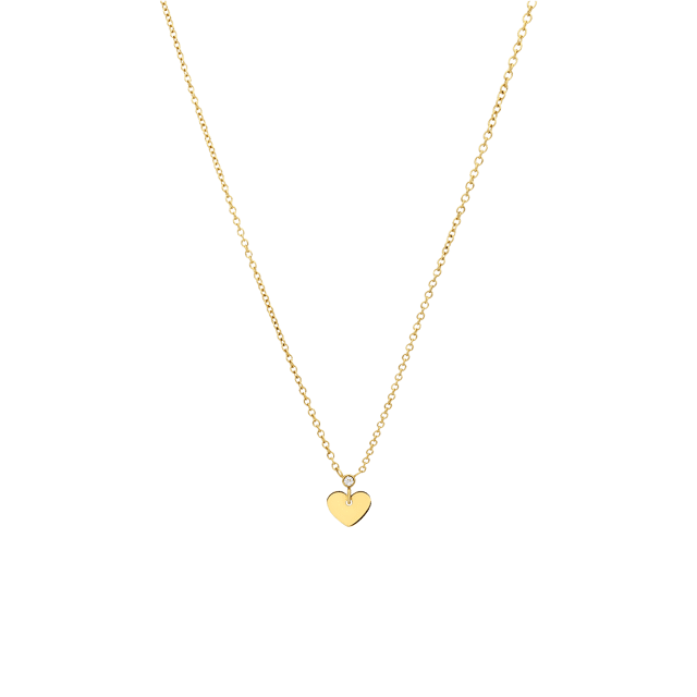 Myla stainless steel goldplated ketting met hart voor dames