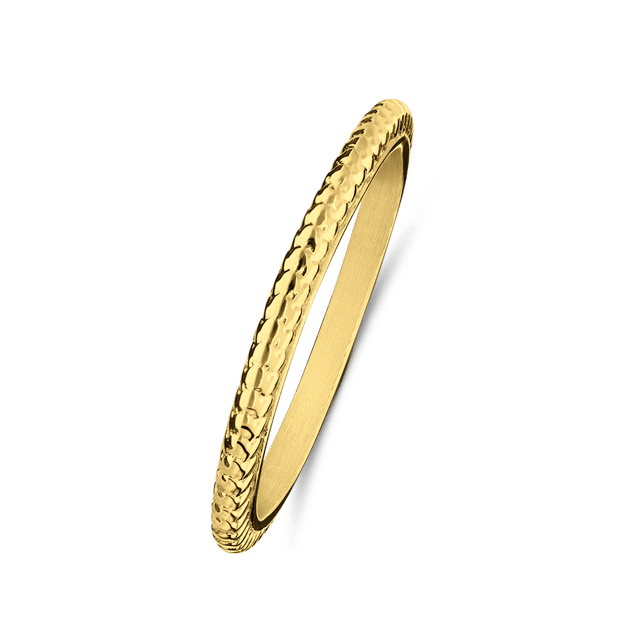 Stainless steel goldplated ring bolletjes