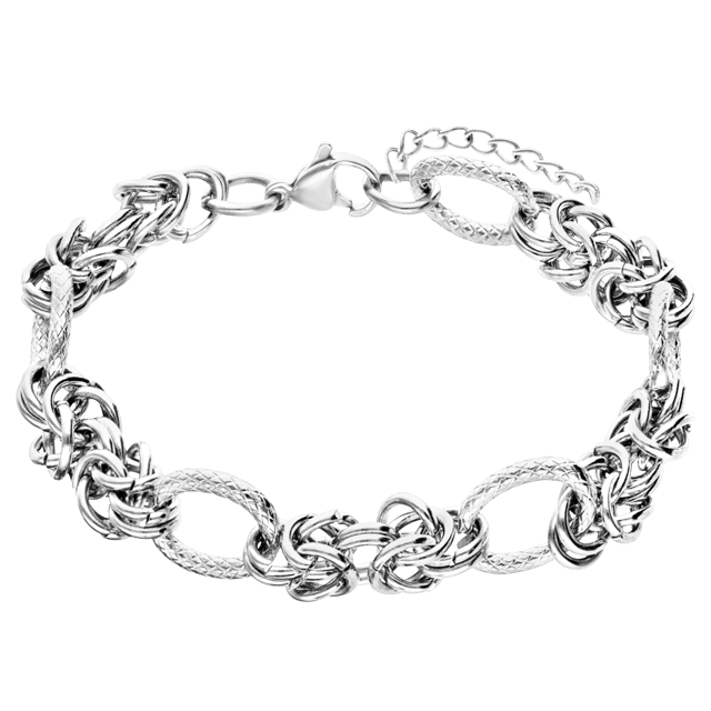 Stainless steel armband met bewerking