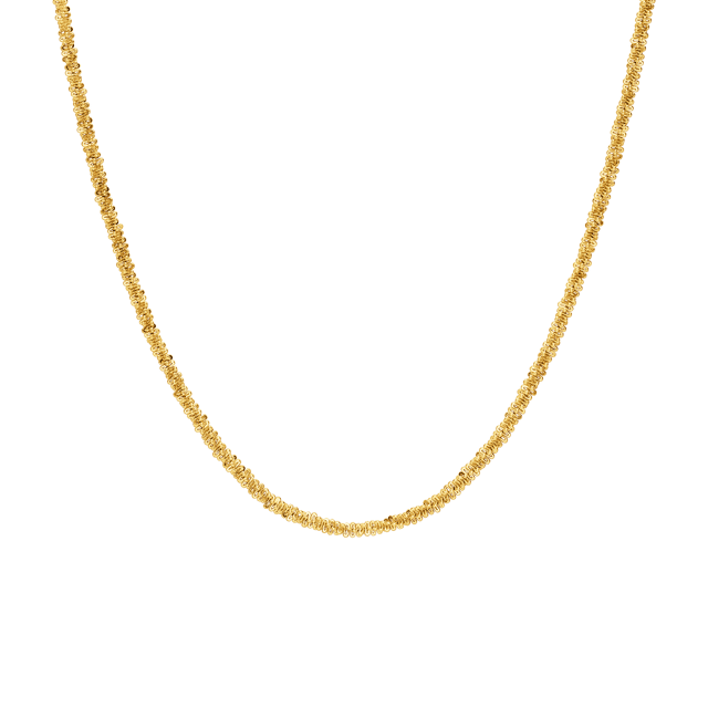 Myla stainless steel goldplated ketting met schakel gedraaid voor dames