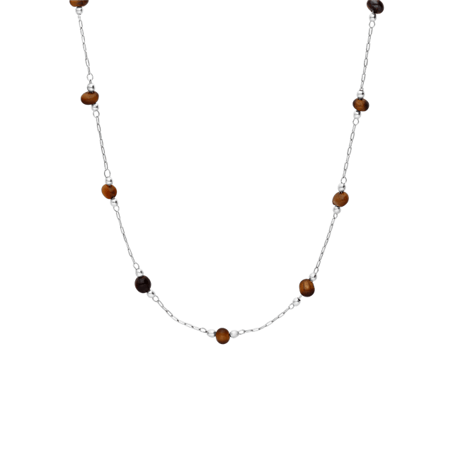 Myla stainless steel ketting met steen multi voor dames