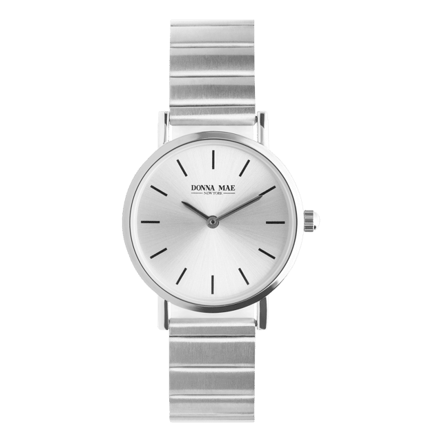Donna Mae horloge zilverkleurig