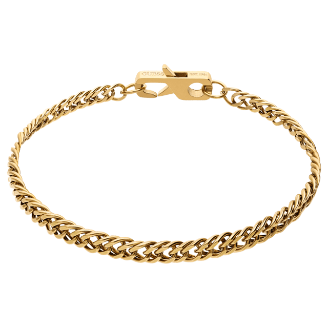 Guess heren stainless steel goldplated armband MY CHAINS