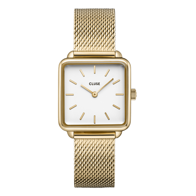 CLUSE - La Tétragone horloge goudkleurig mesh band