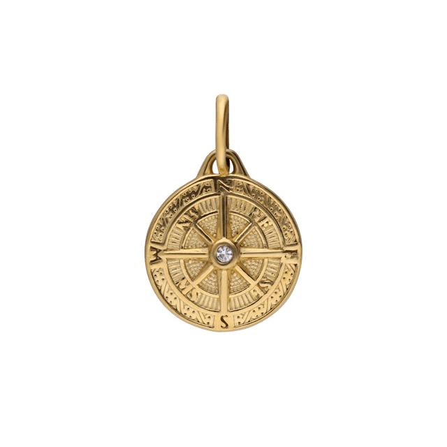 Stainless steel goldplated bedel kompas