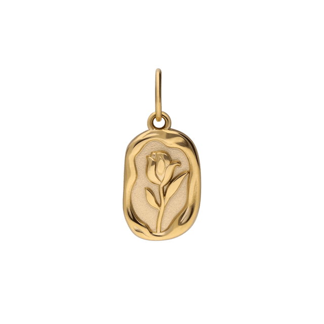Stainless steel goldplated bedel roos