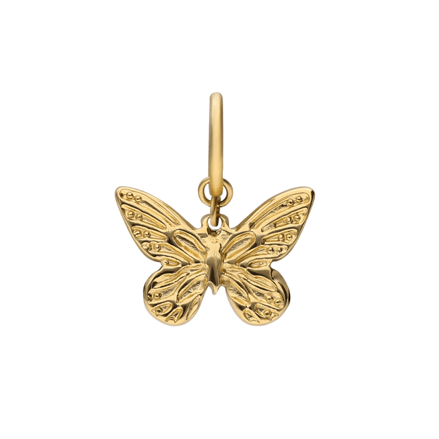 Stainless steel goldplated bedel vlinder