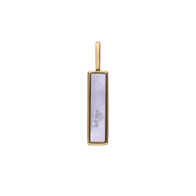 Stainless steel goldplated bedel bar wit