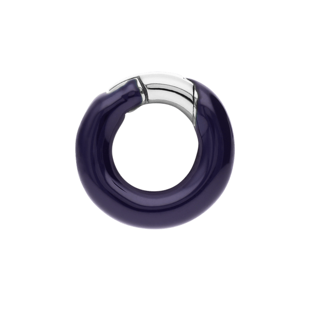 Stainless steel bedel sluiting rond donker blauw emaille