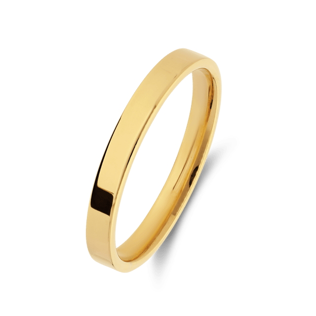 14 karaat geelgouden trouwring H252 heren