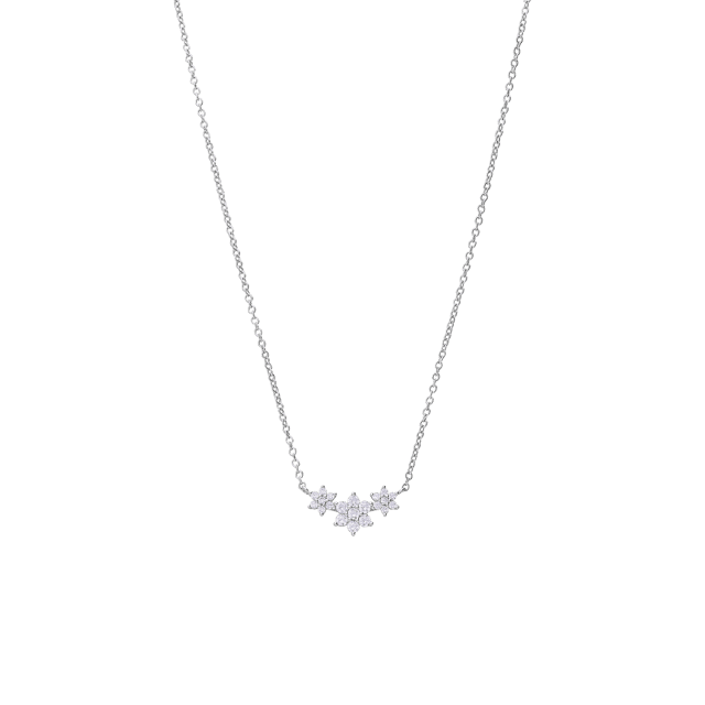 Zilveren ketting met hanger met zirkonia voor dames