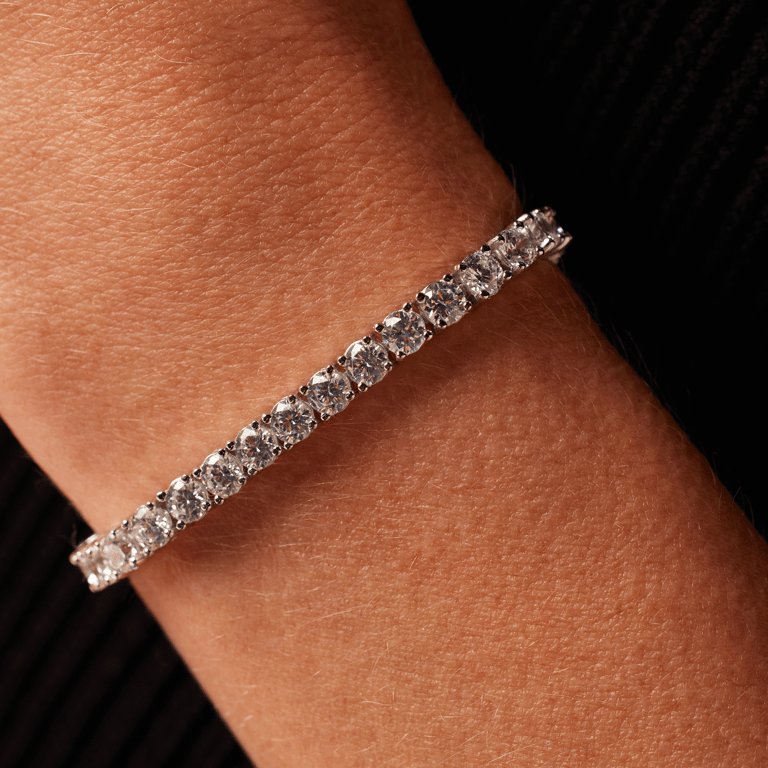 Zilveren tennisarmband met zirkonia