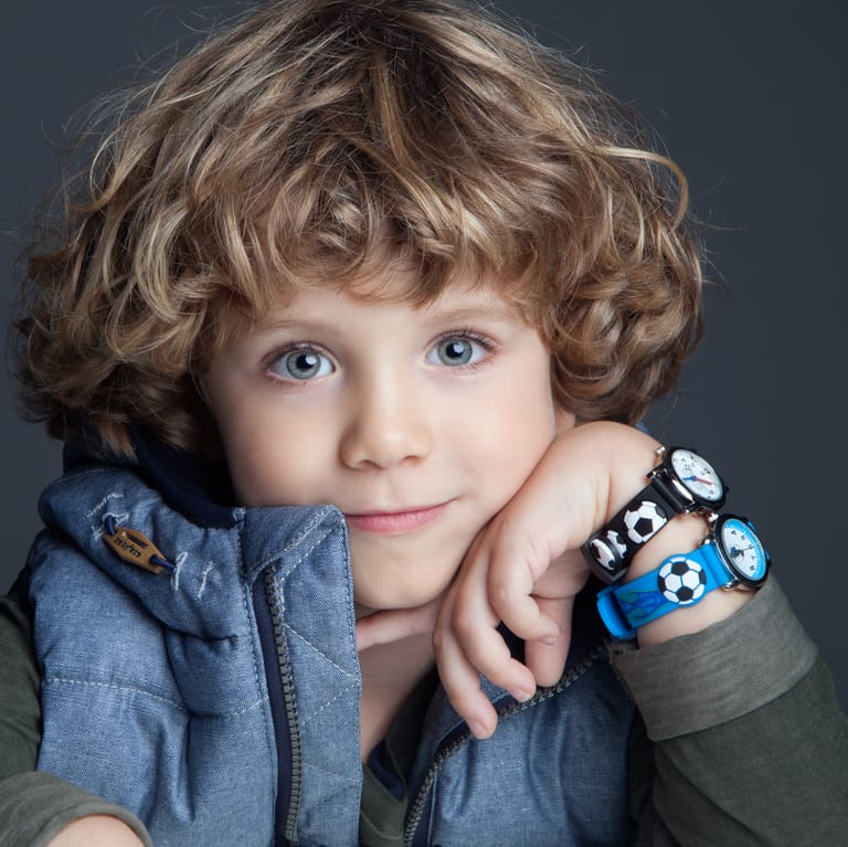 Regal Cadeau Set Kinder Horloge Zwart Voetbal