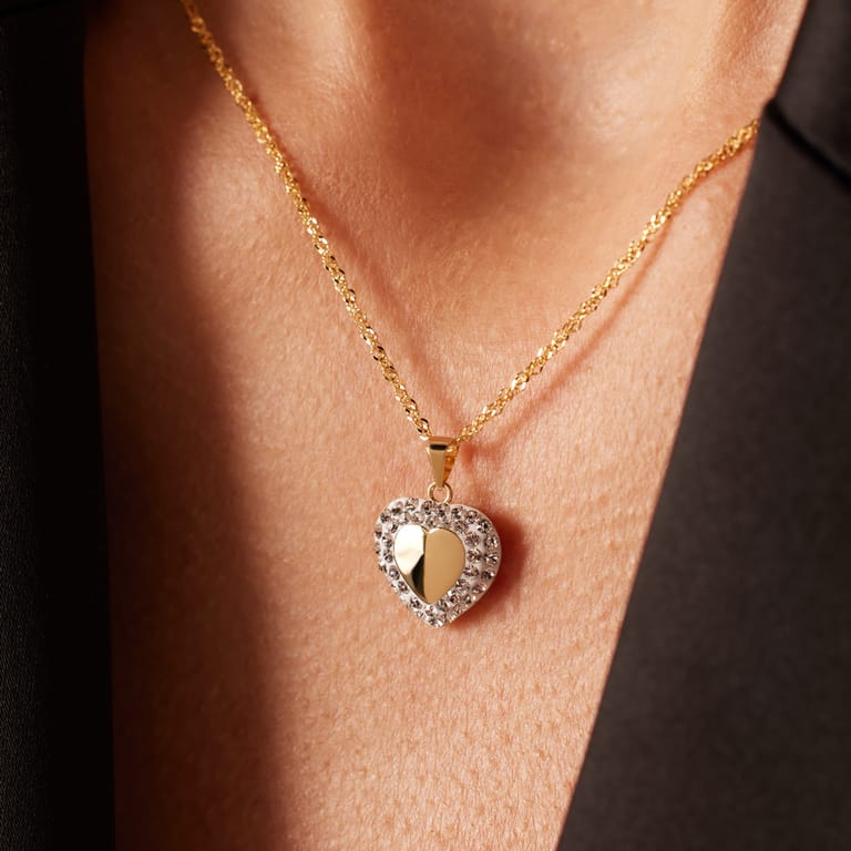 14 karaat gouden ketting met hanger hart voor dames