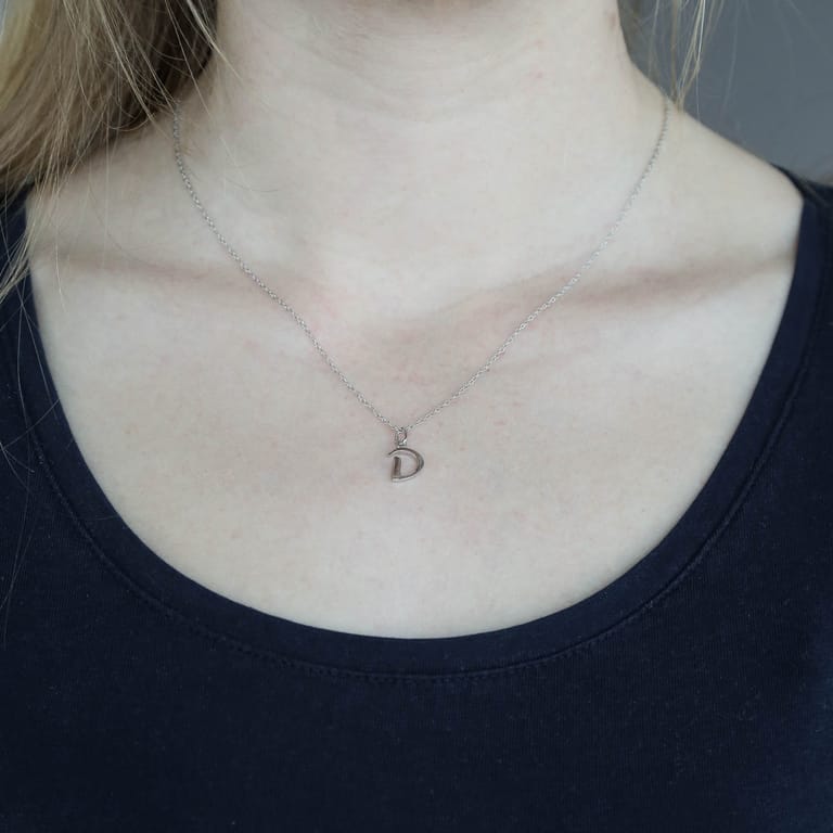 Zilveren hanger alfabet