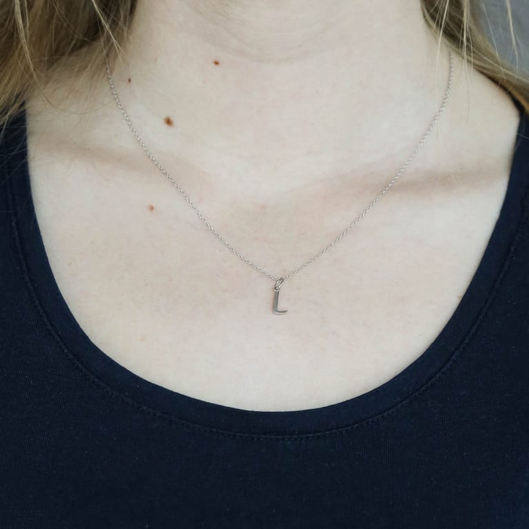 Zilveren hanger alfabet