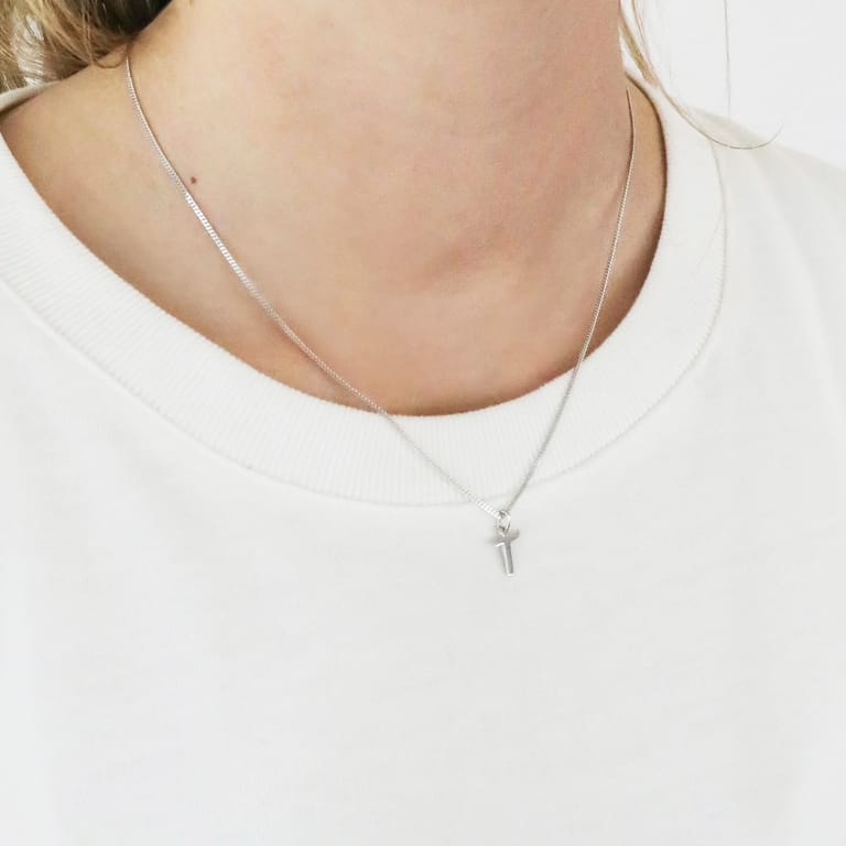 Zilveren hanger alfabet