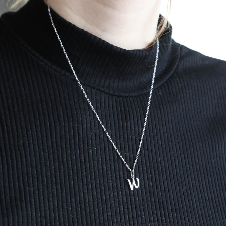 Zilveren hanger alfabet