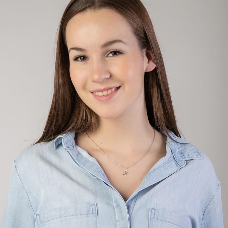 Zilveren hanger alfabet