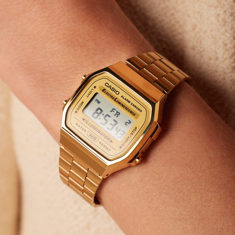 Casio Retro Digitaal Horloge Goudkleurig A168WG-9EF