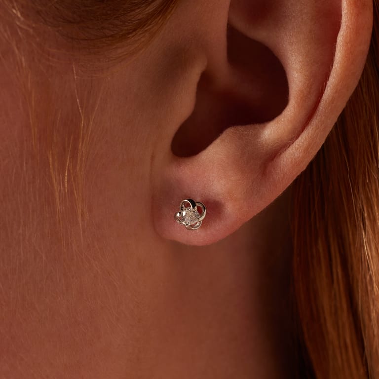 Ohrringe, 925 Silber, mit Zirkonia