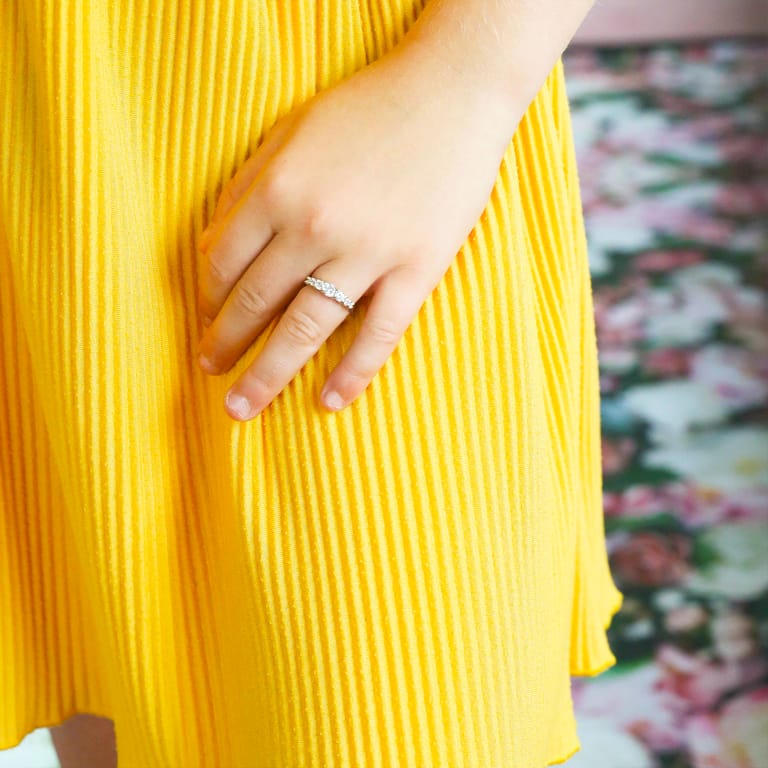 Kinderring aus 925 Silber mit Zirkonia